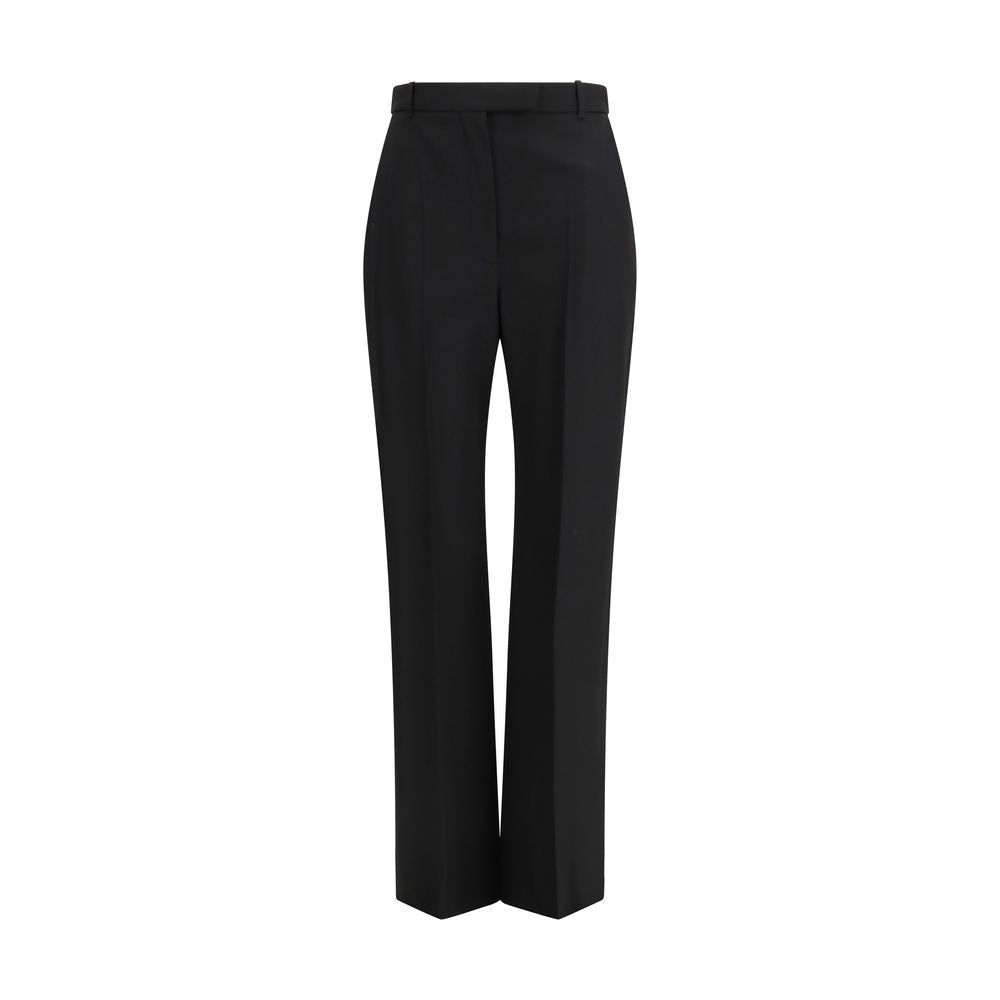 Alexander McQueen Black Cotton Dress Pants