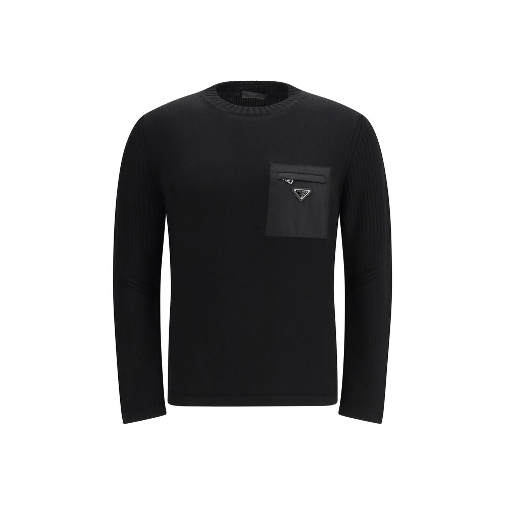 Prada Black Wool Sweatshirt