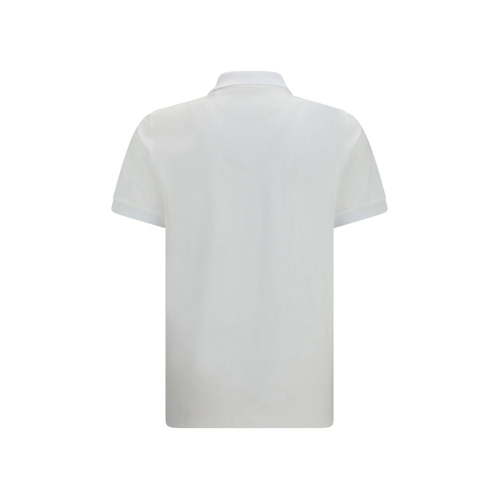 Fendi White Cotton Polo Shirt