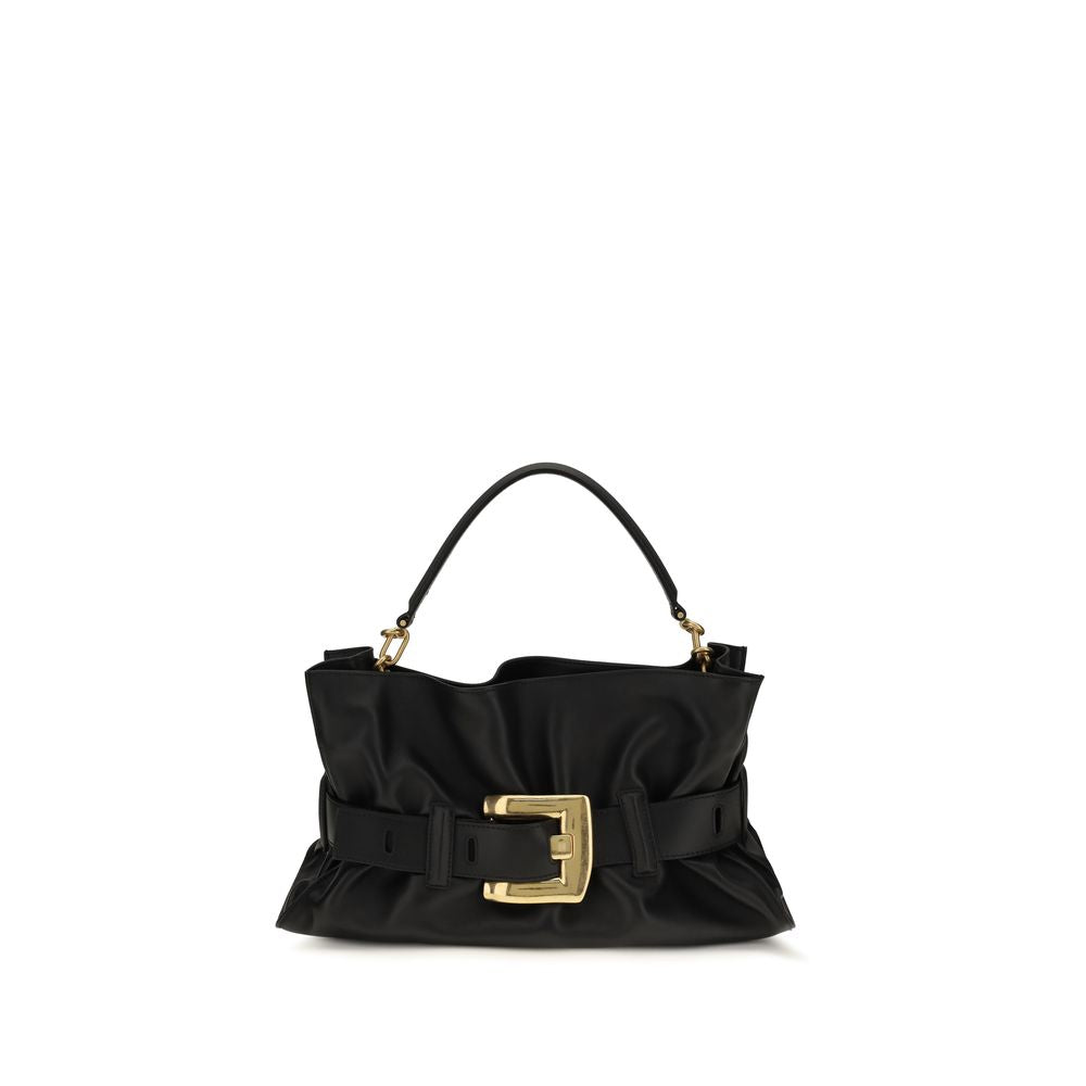 Balmain Black Calf Leather Bos Taurus Handbag