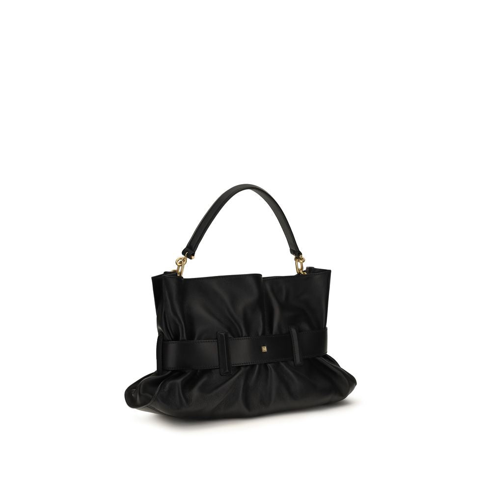 Balmain Black Calf Leather Bos Taurus Handbag