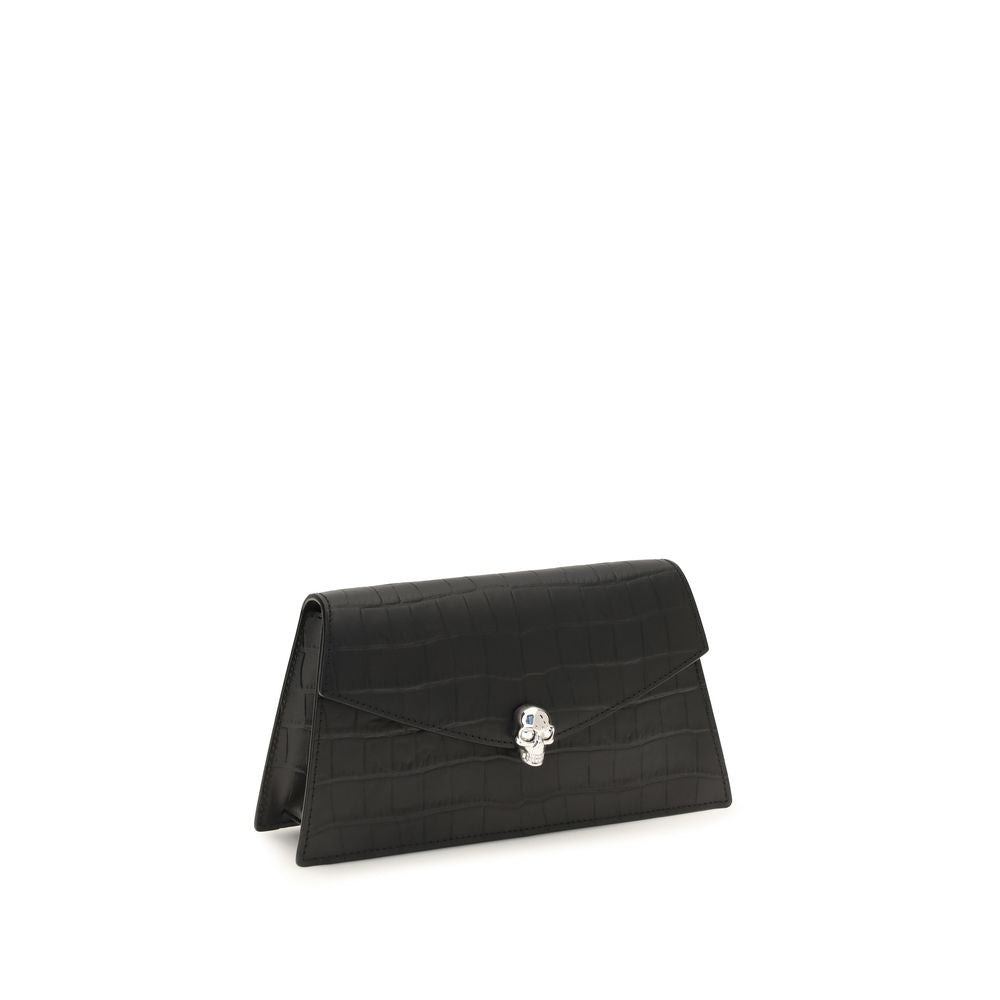 Alexander McQueen Black Calf Leather Bos Taurus Clutch Bag