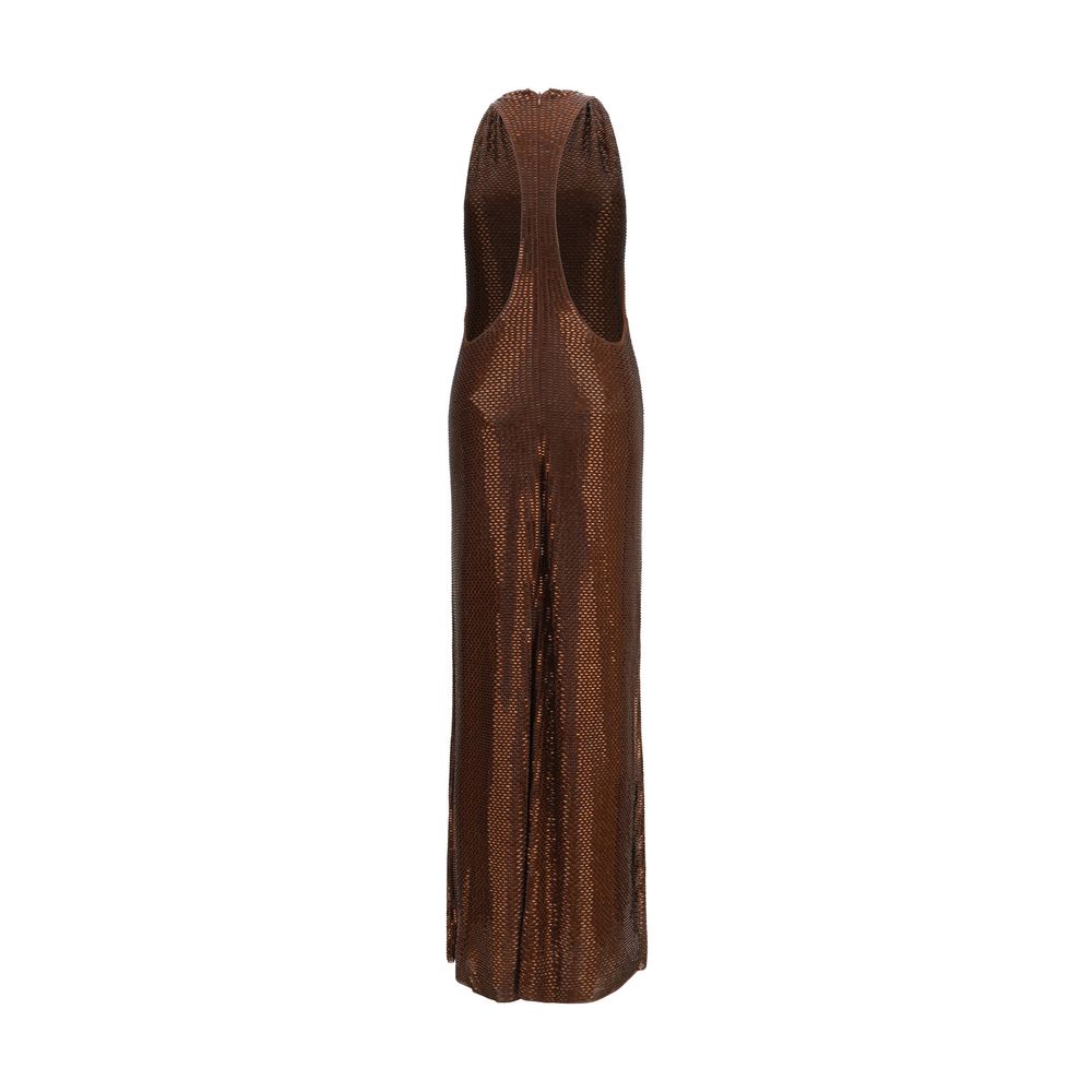 Self-Portrait Brown Polyester Cocktail Dress