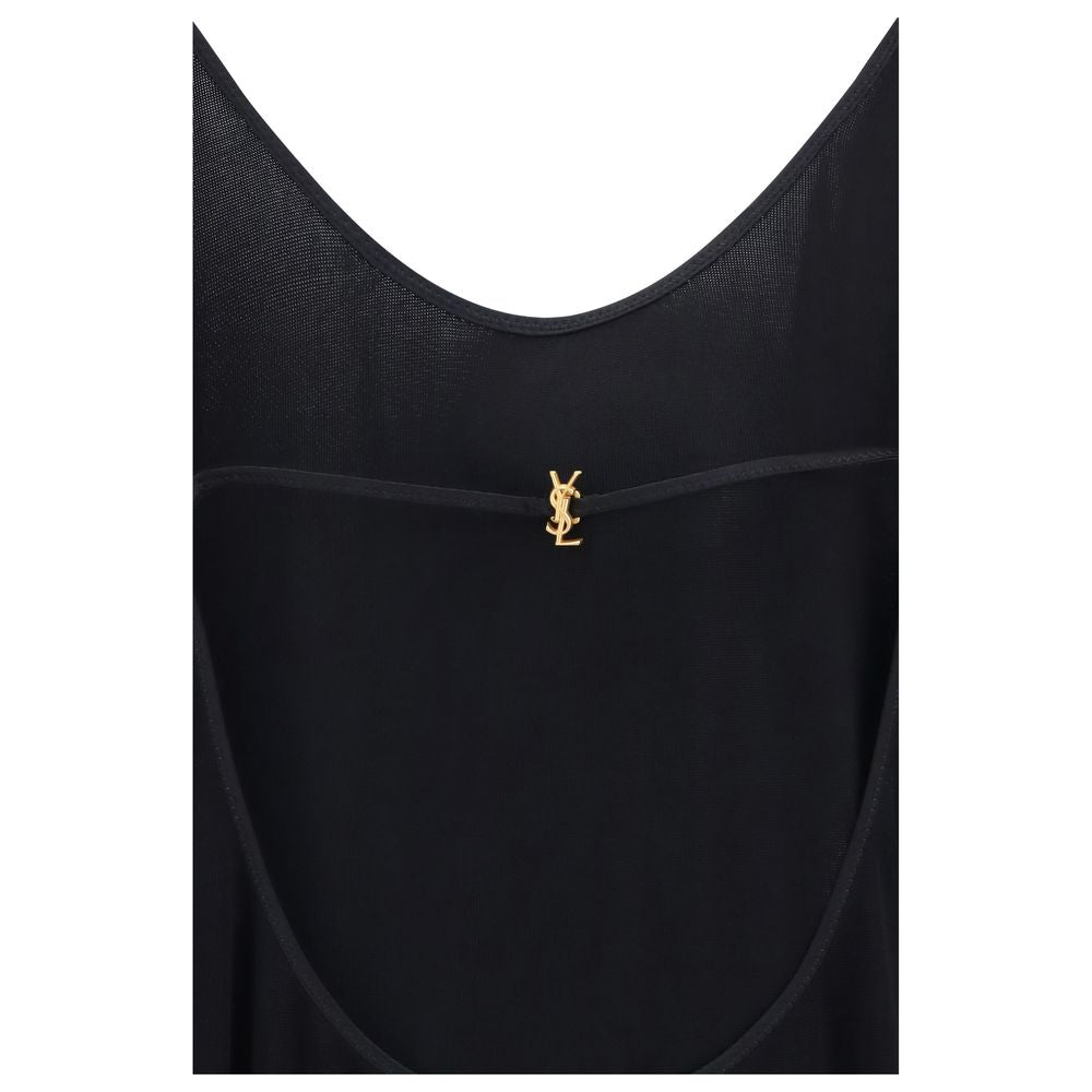 Saint Laurent Black Viscose Casual Dress