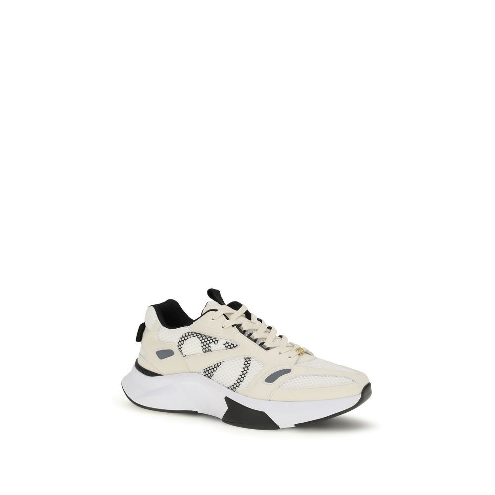 Valentino Garavani White Fabric Low Top Sneakers