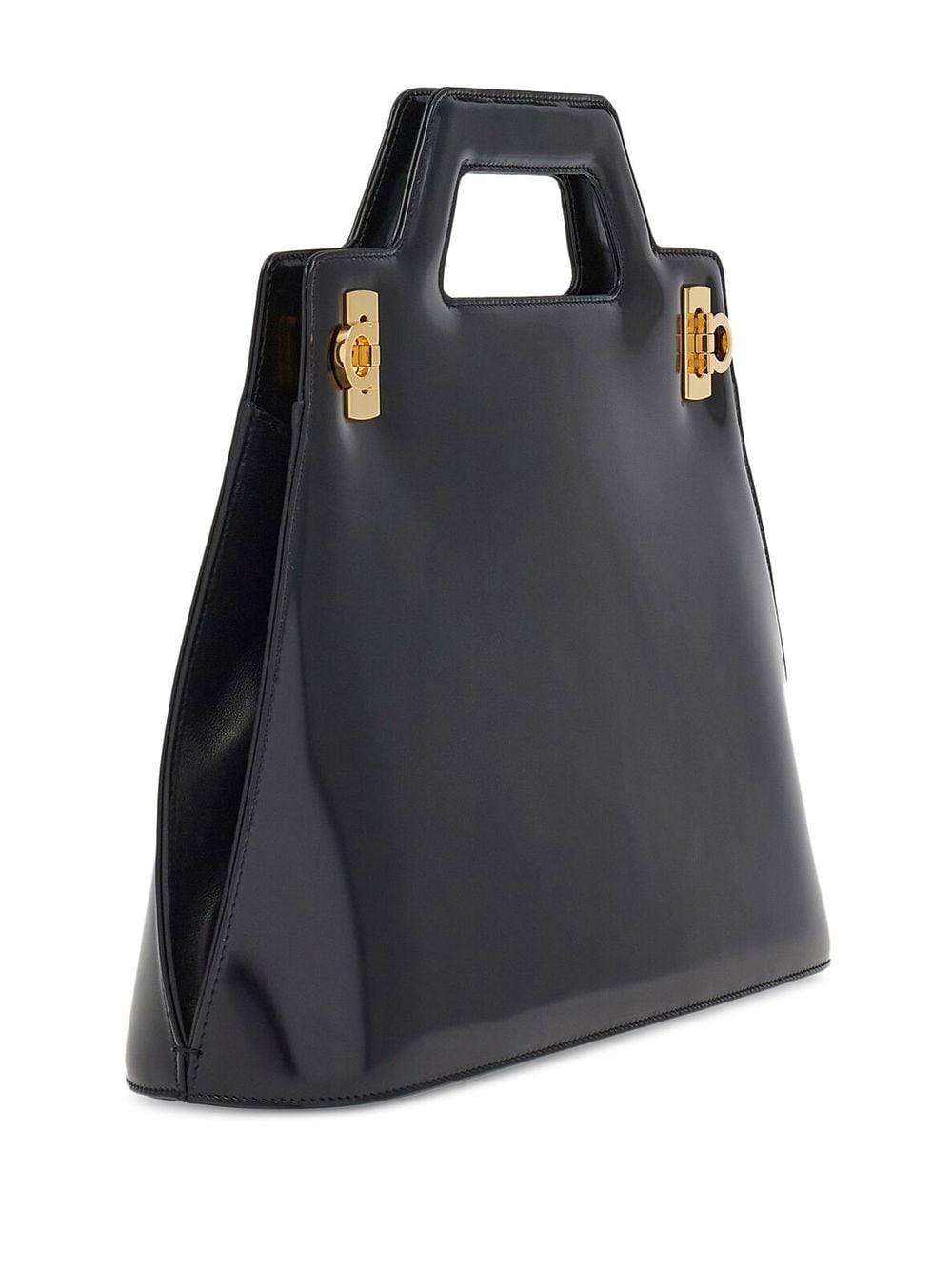 Кожена чанта Ferragamo с горна дръжка