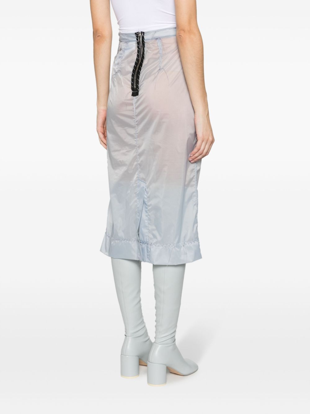 Поли Maison Margiela в прозрачно синьо