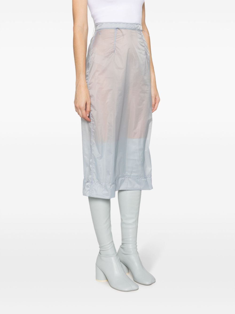 Поли Maison Margiela в прозрачно синьо