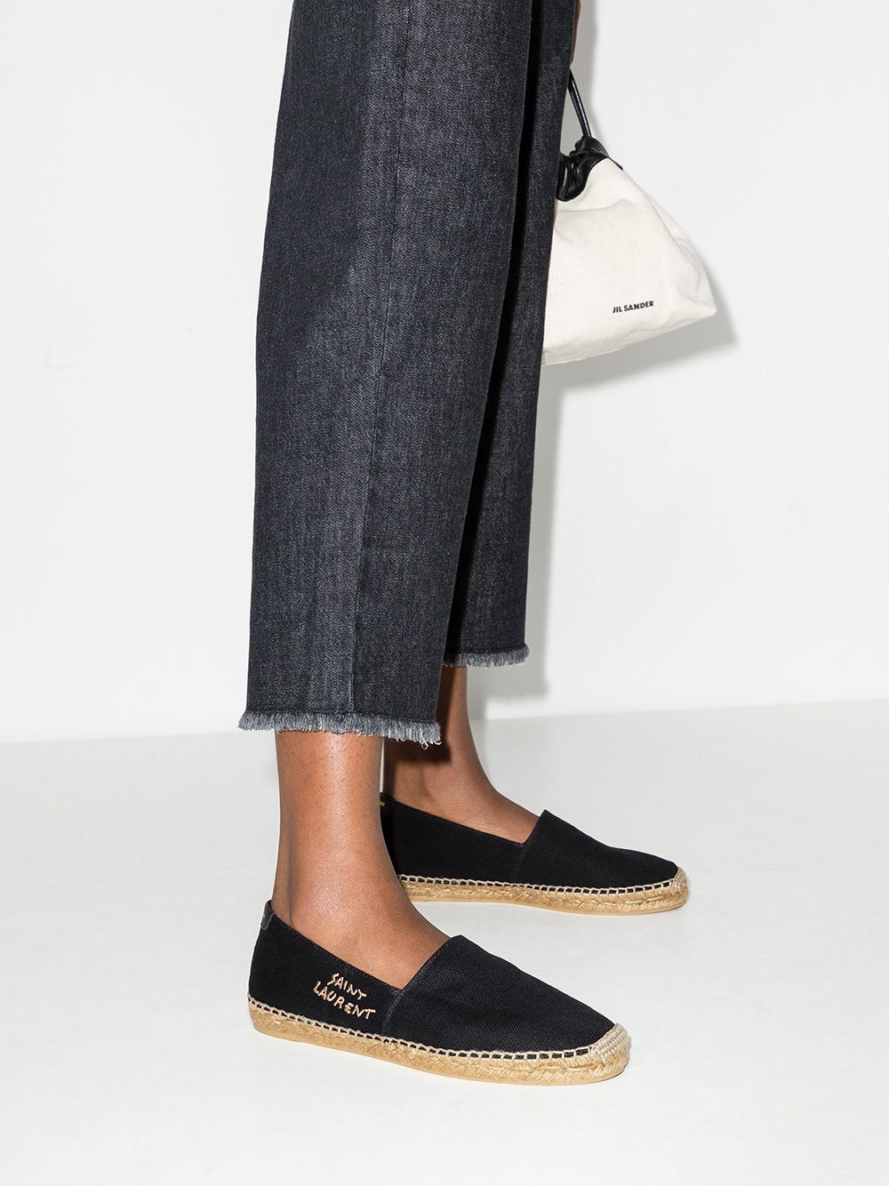 Плоски обувки Saint Laurent черни