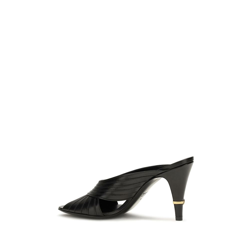 Versace Black Lamb Ovis Aries Aries Mules