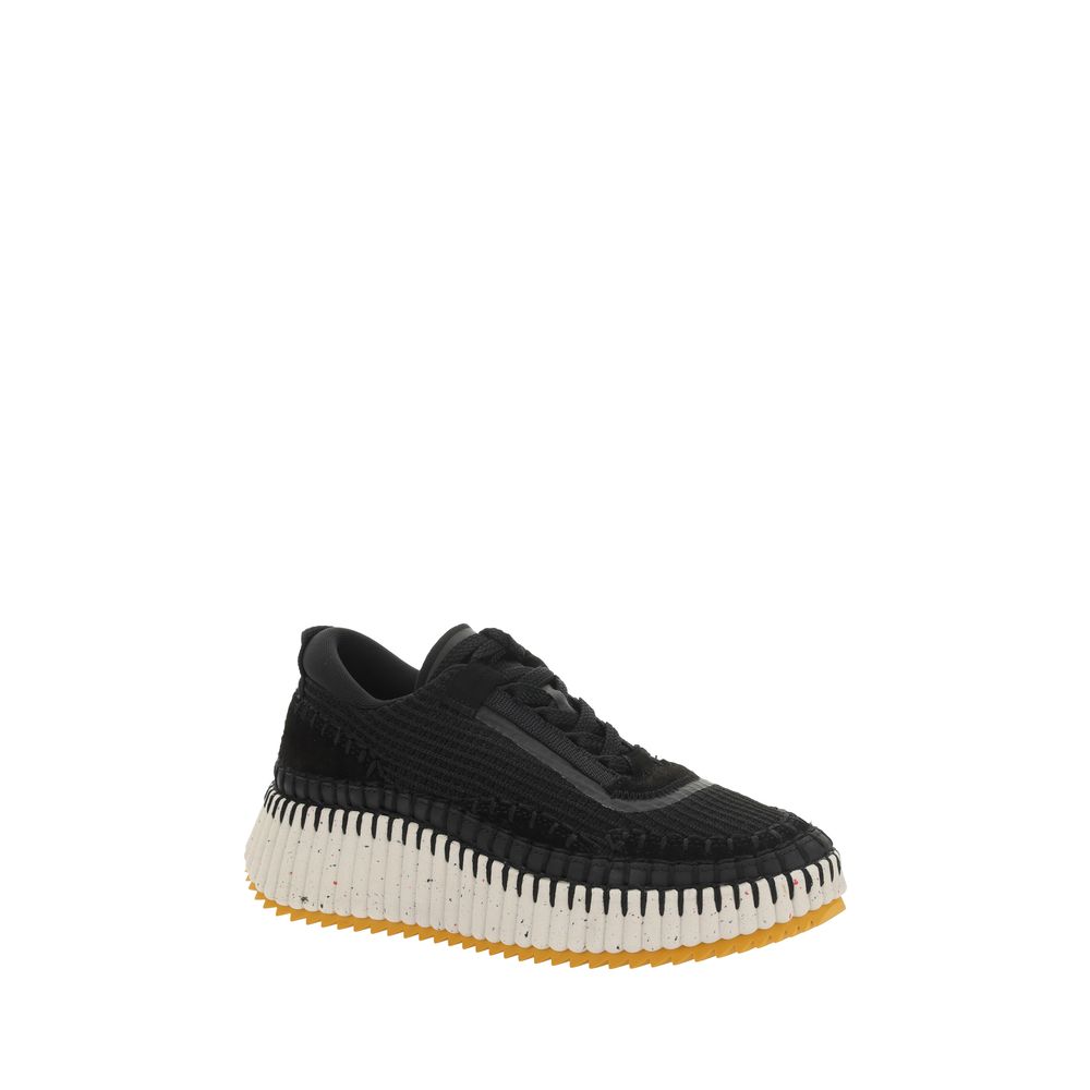 Chloé Black Synthetic Athletic Sneakers