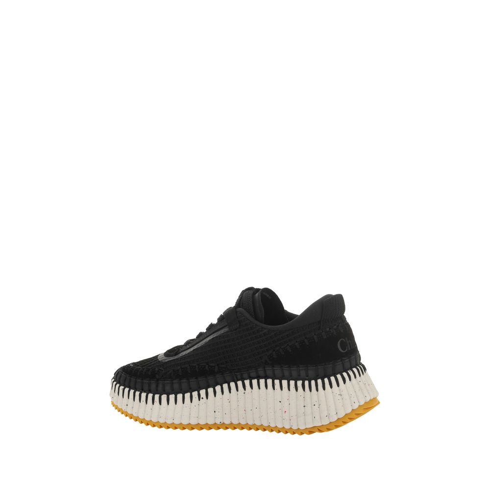 Chloé Black Synthetic Athletic Sneakers