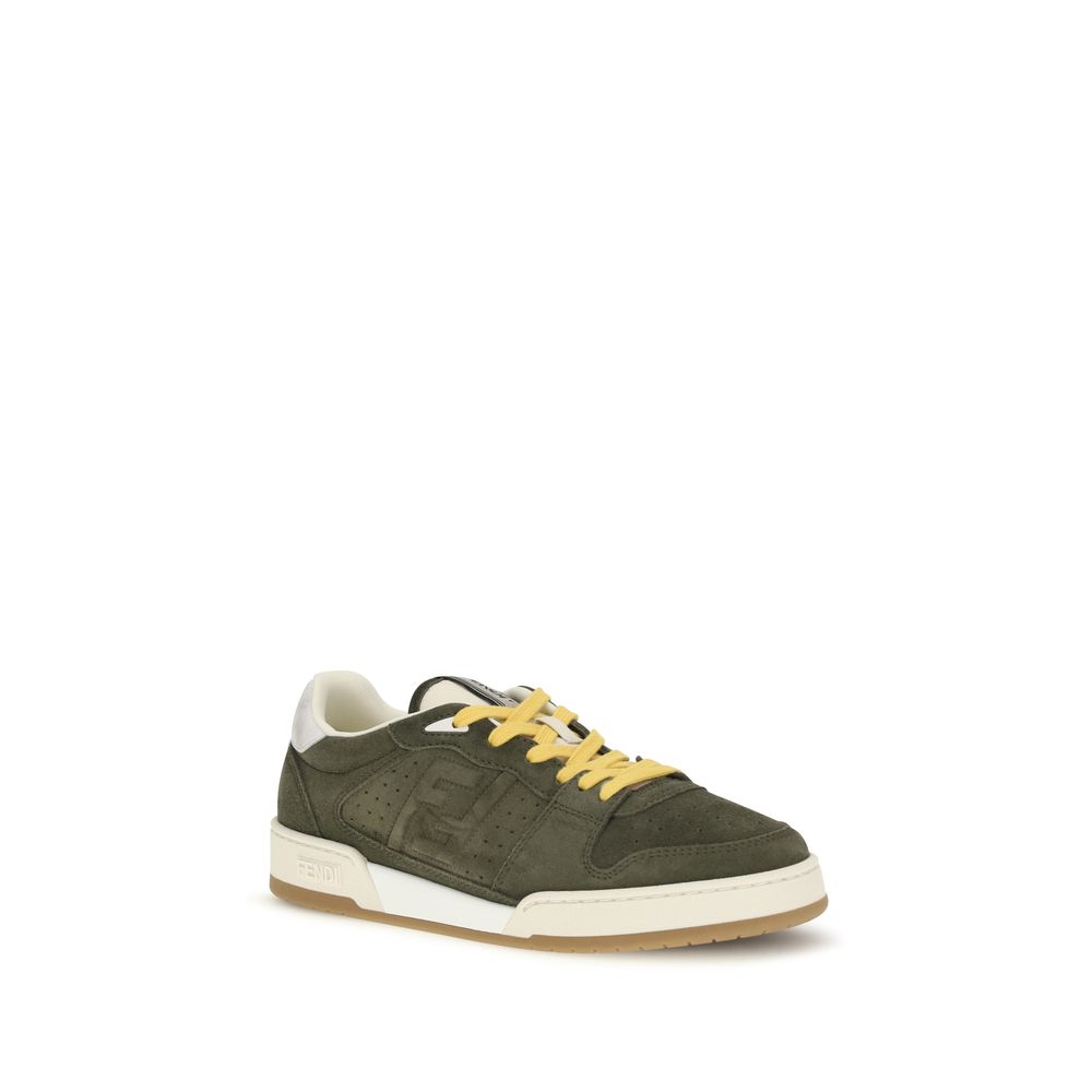 Fendi Bicolor Calf Leather Bos Taurus Low Top Sneakers