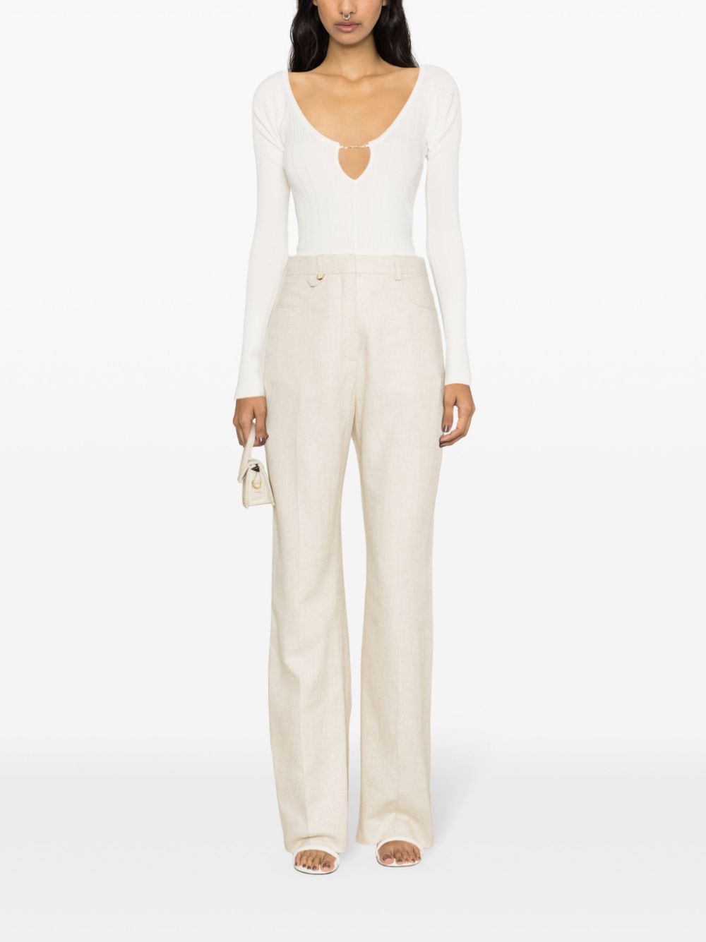 Топ JACQUEMUS бял