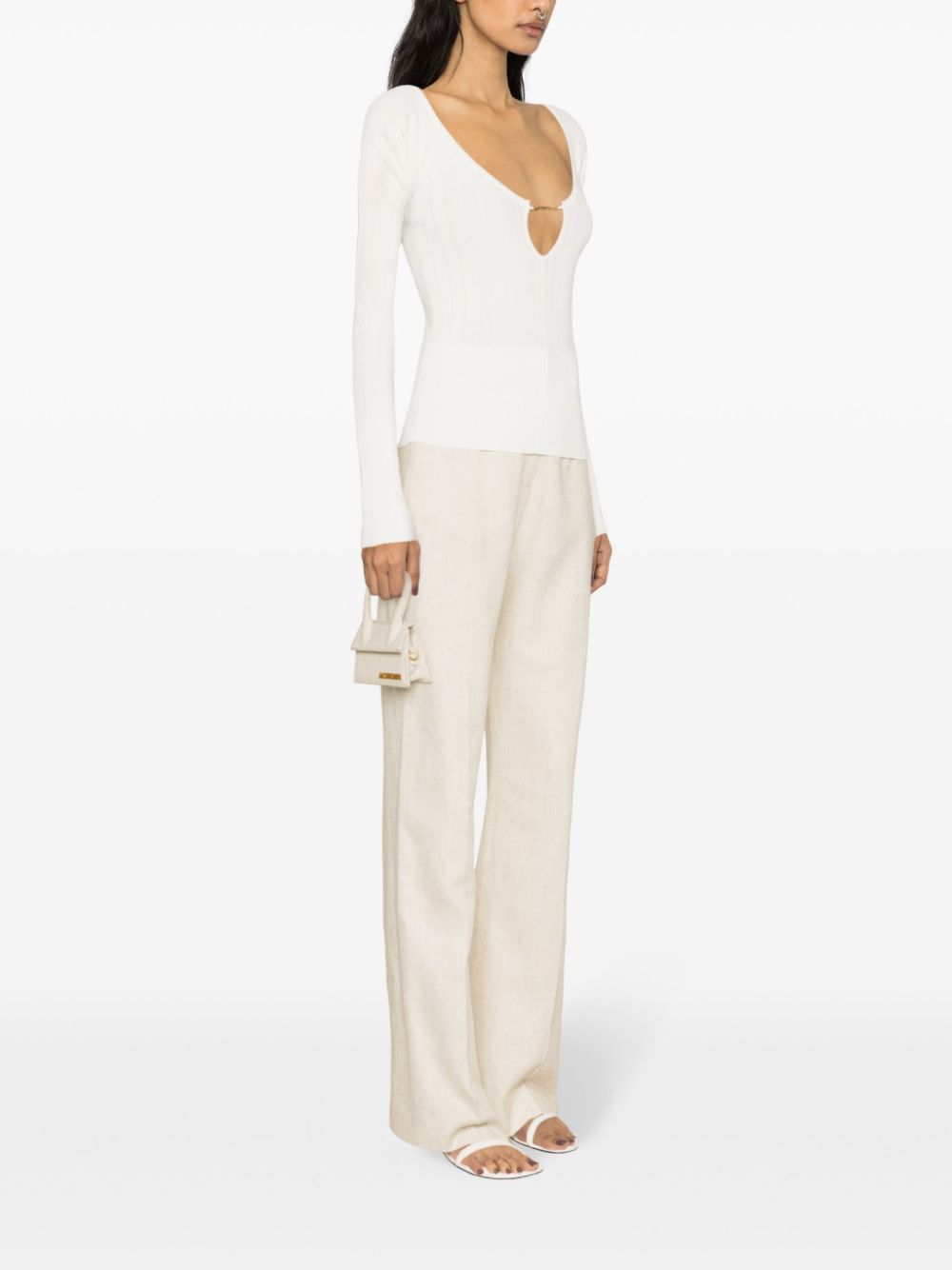 Топ JACQUEMUS бял