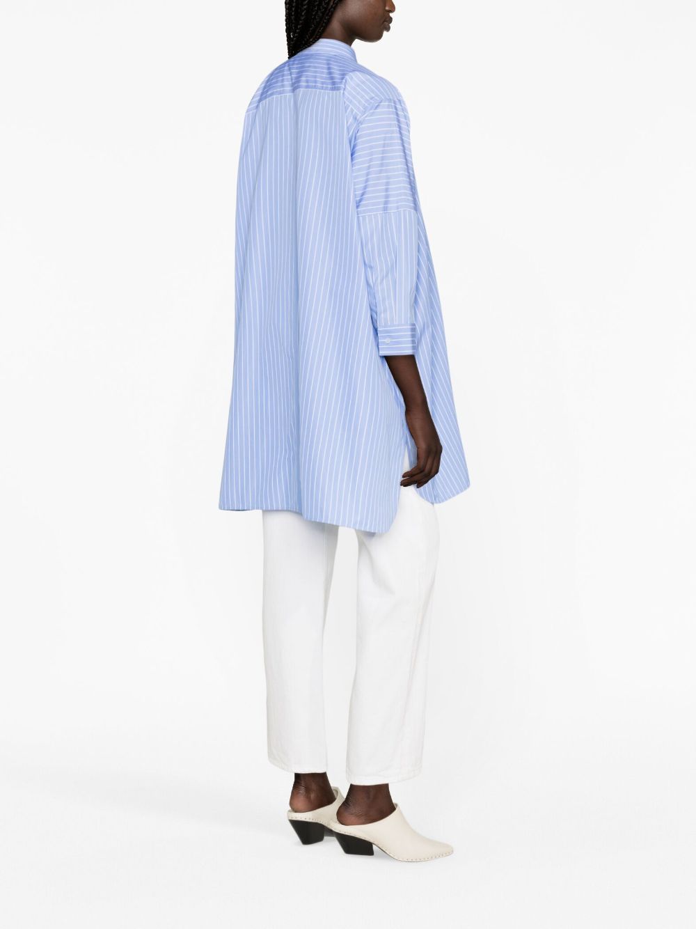 Ризи Jil Sander в прозрачно синьо