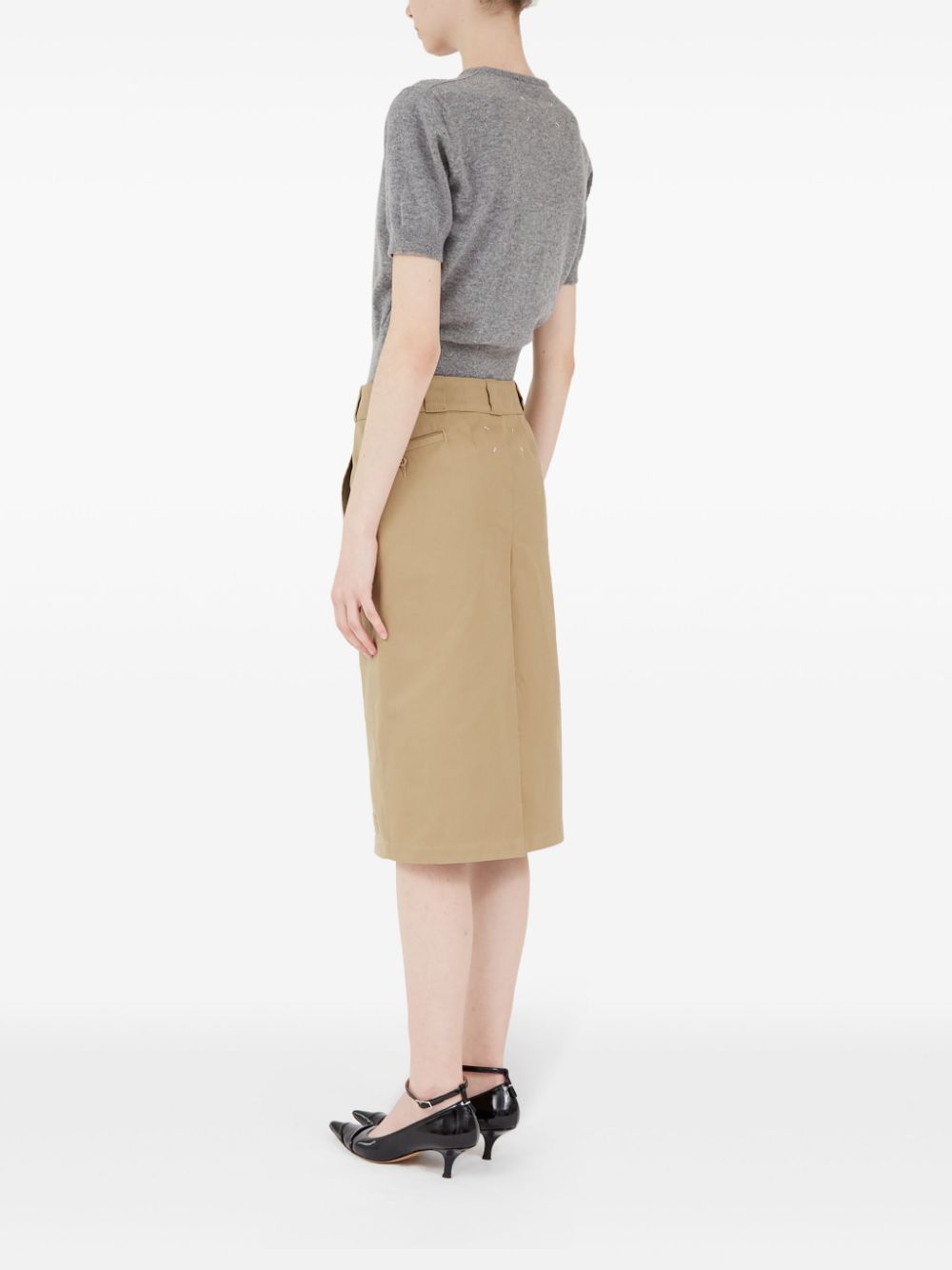 Поли Maison Margiela в цвят камила