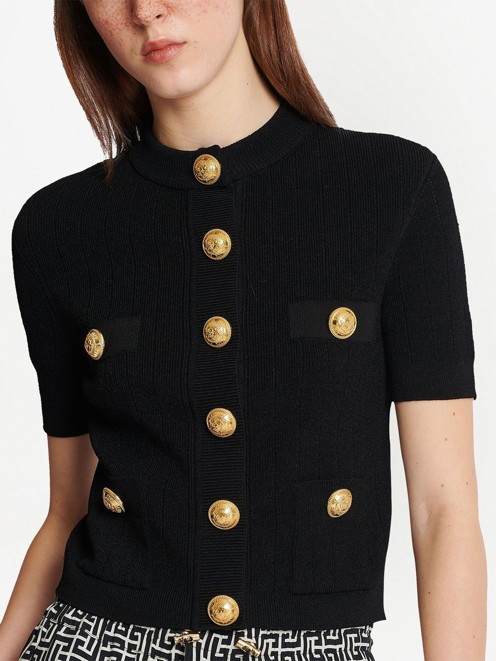 Плетена жилетка Balmain с 4 джоба