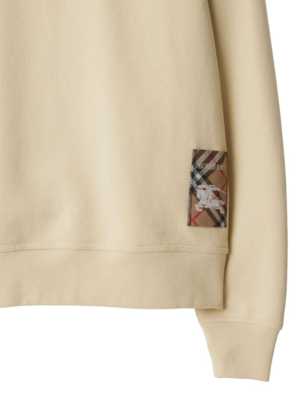 Памучен суитшърт Burberry с кариран етикет