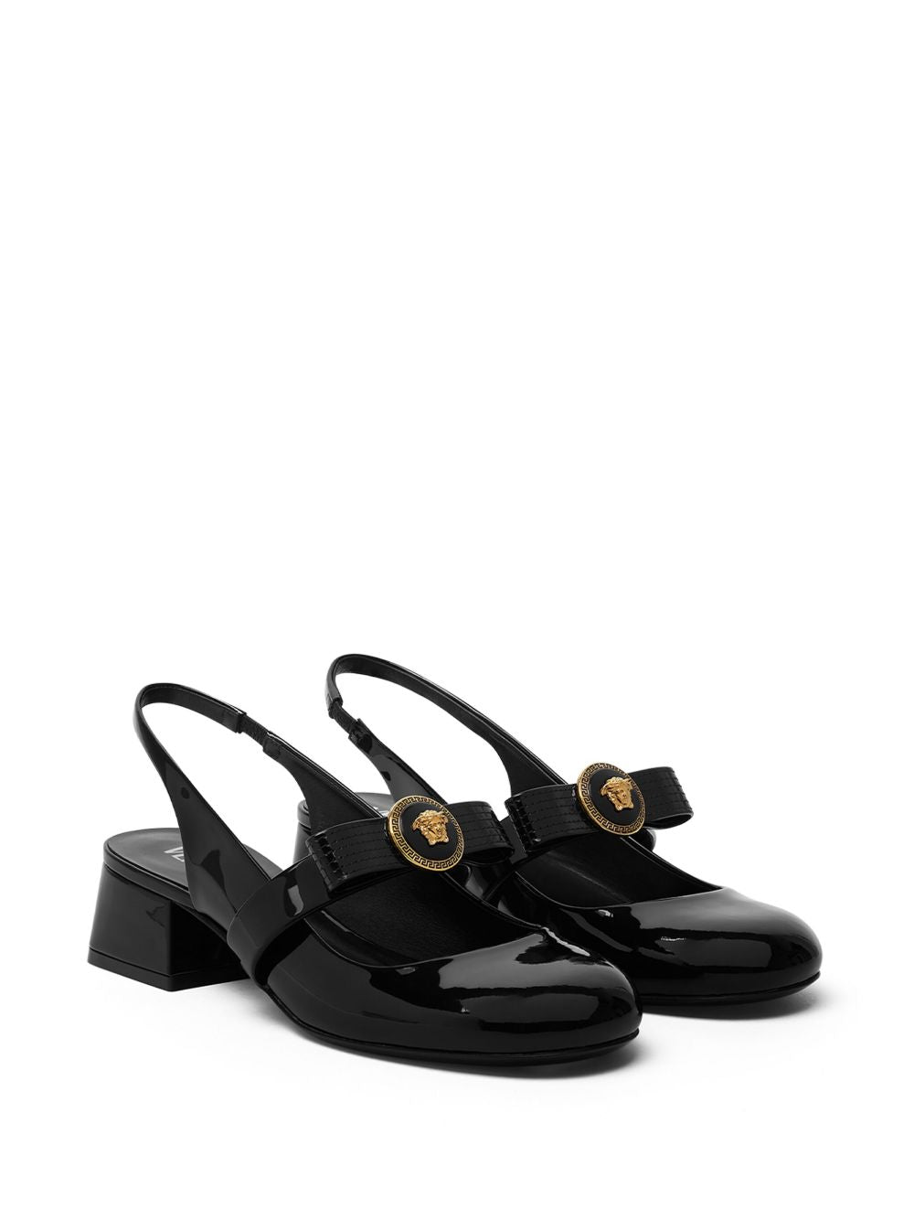 Versace Gianni Ribbon Patent Slingback обувки 35 мм