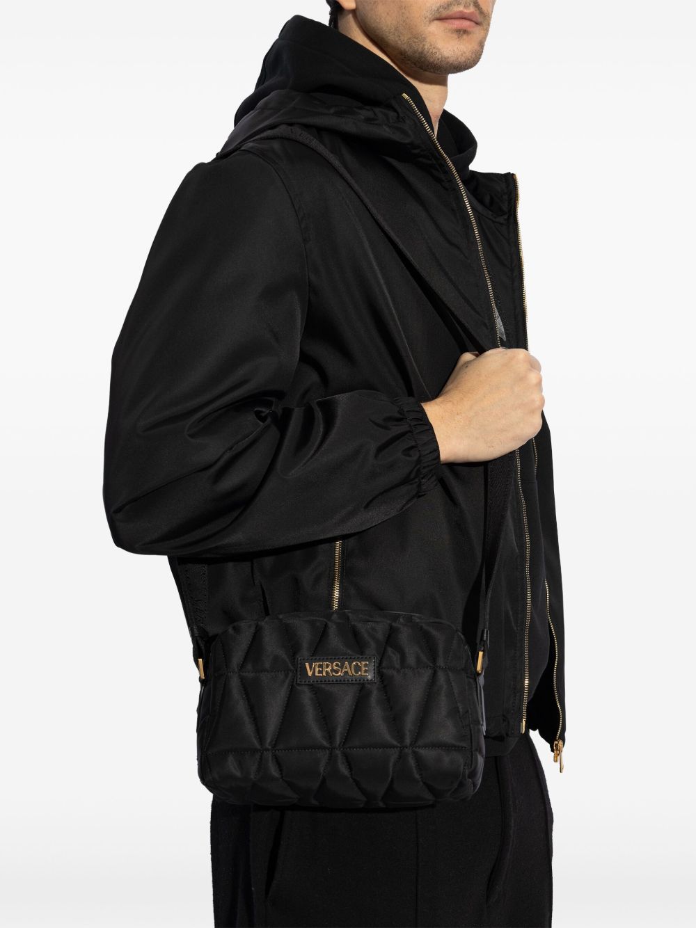 Чанта за рамо Versace с апликирано лого