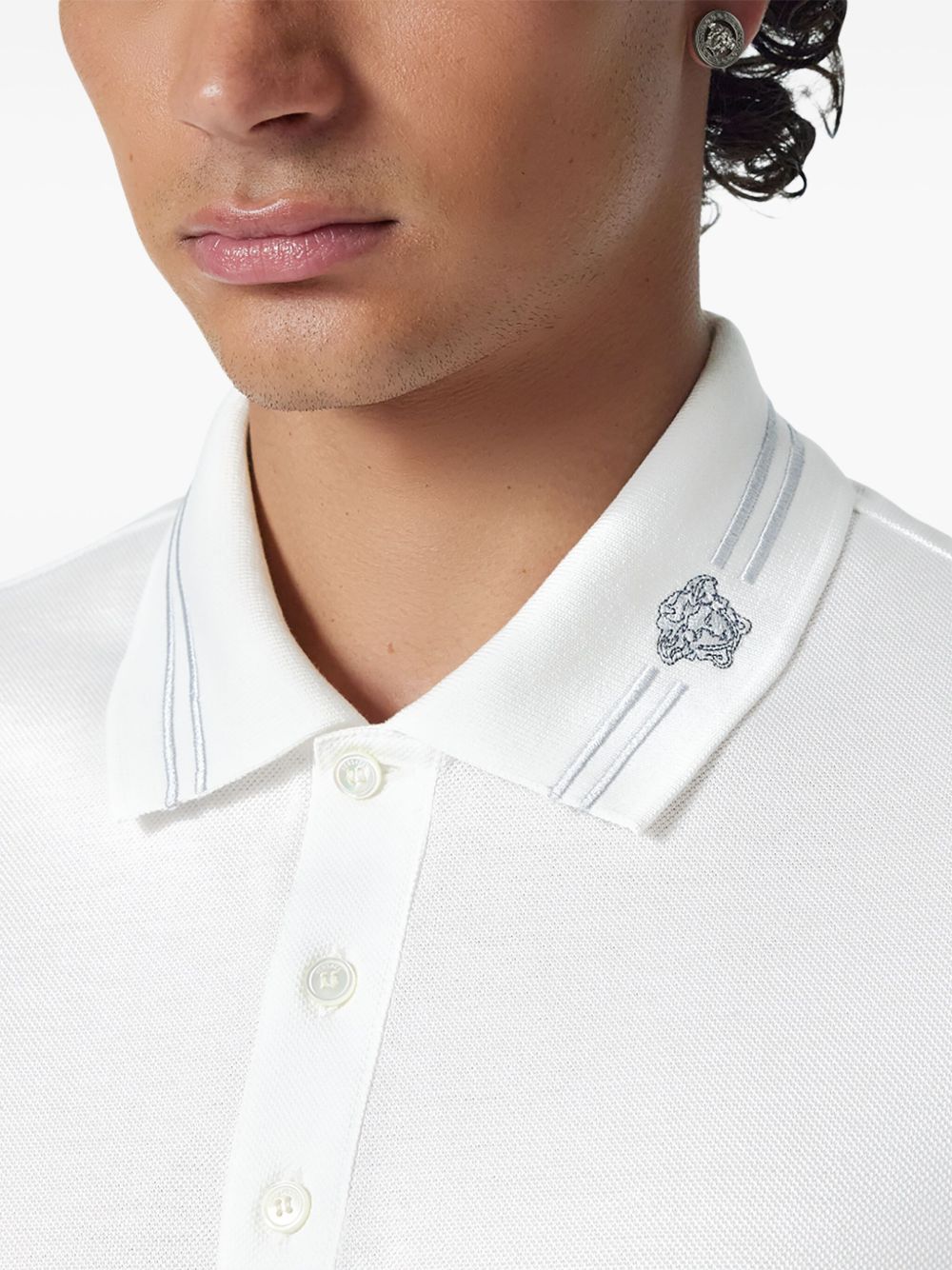 Бродирана поло тениска Versace Medusa