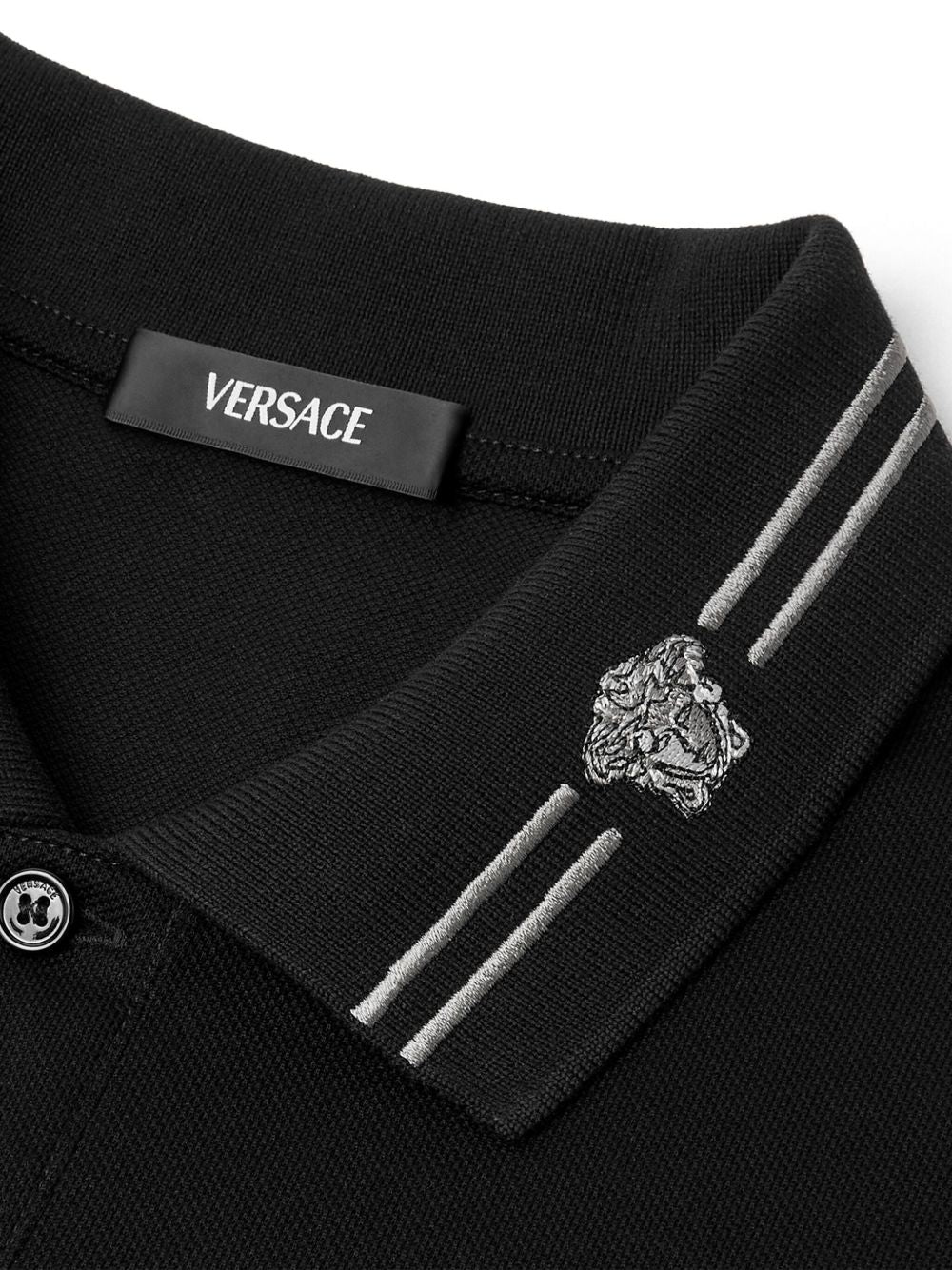 Бродирана поло тениска Versace Medusa