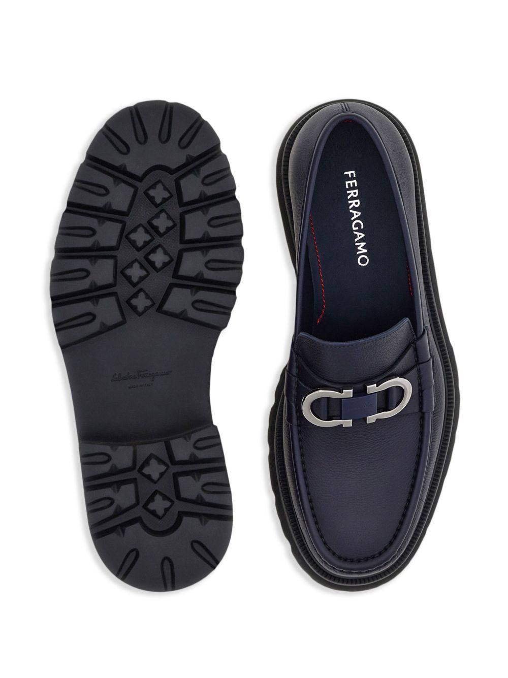Ferragamo Gancini ornament moccasin