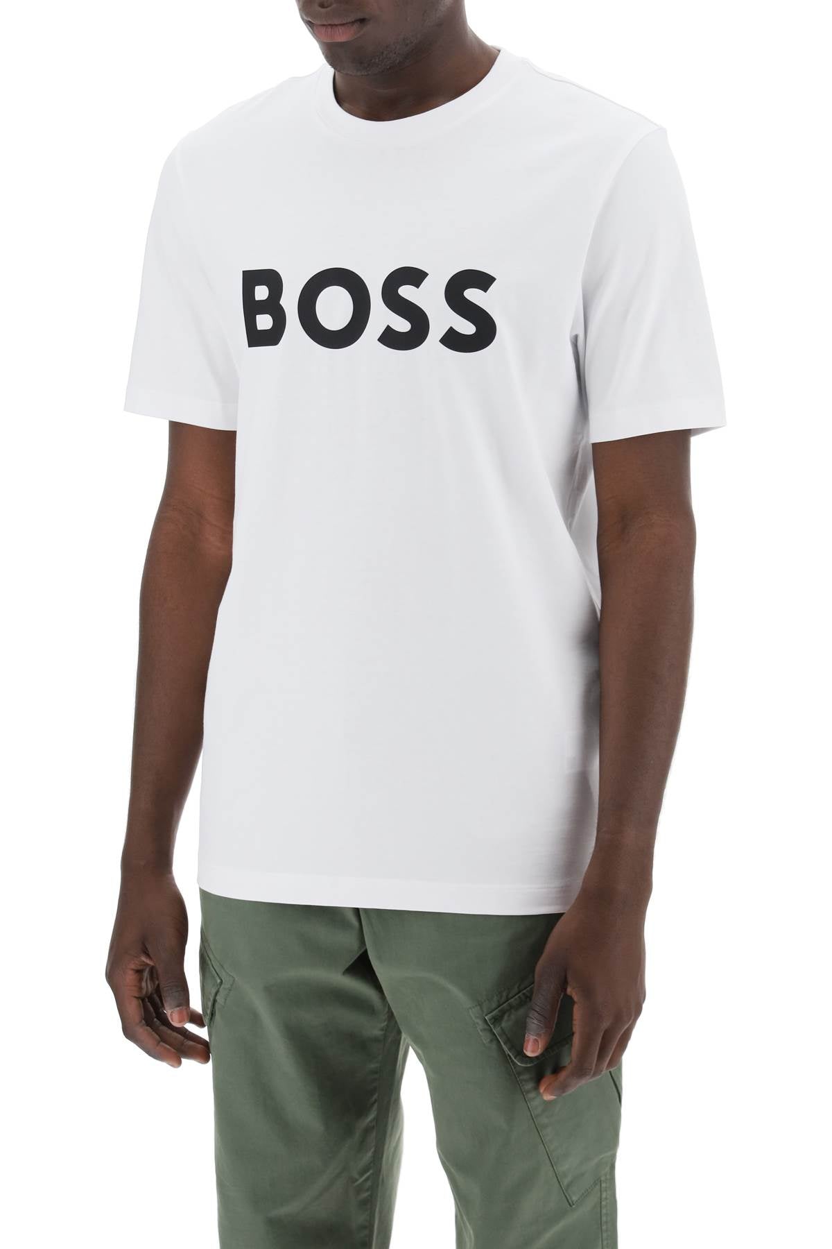 Тениска с лого Boss tiburt 354