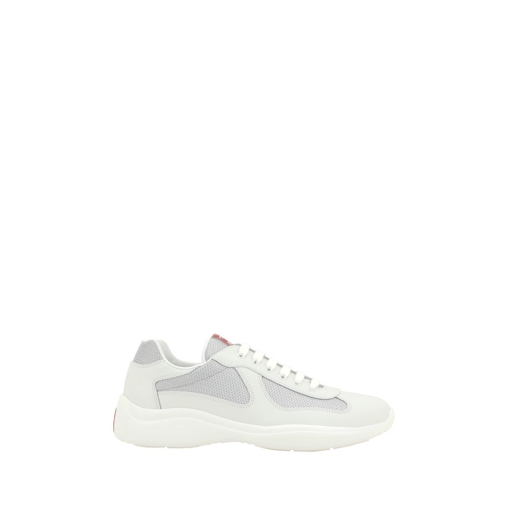Prada White Polyamide Low Top Sneakers