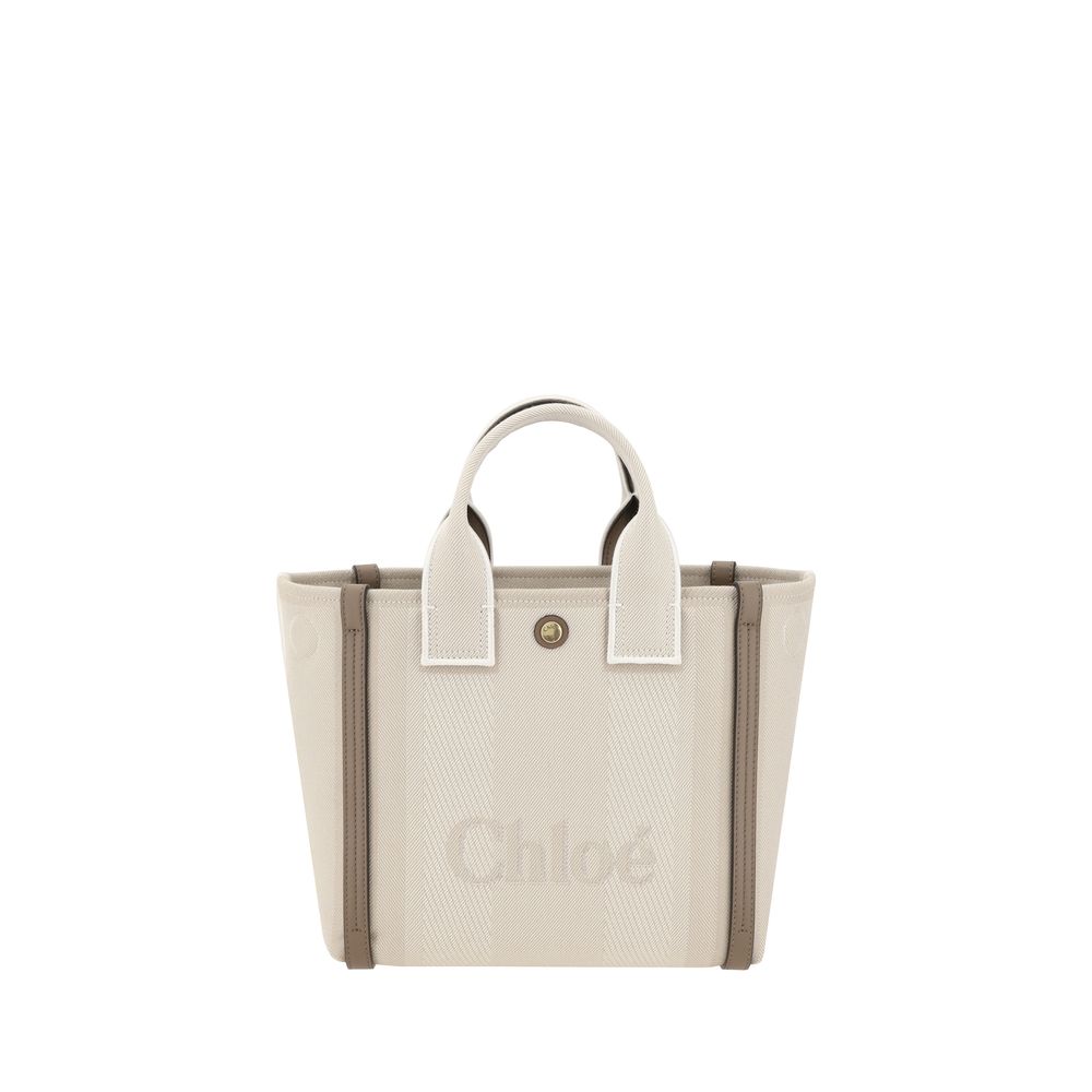 Бежева памучна чанта през рамо от Chloé