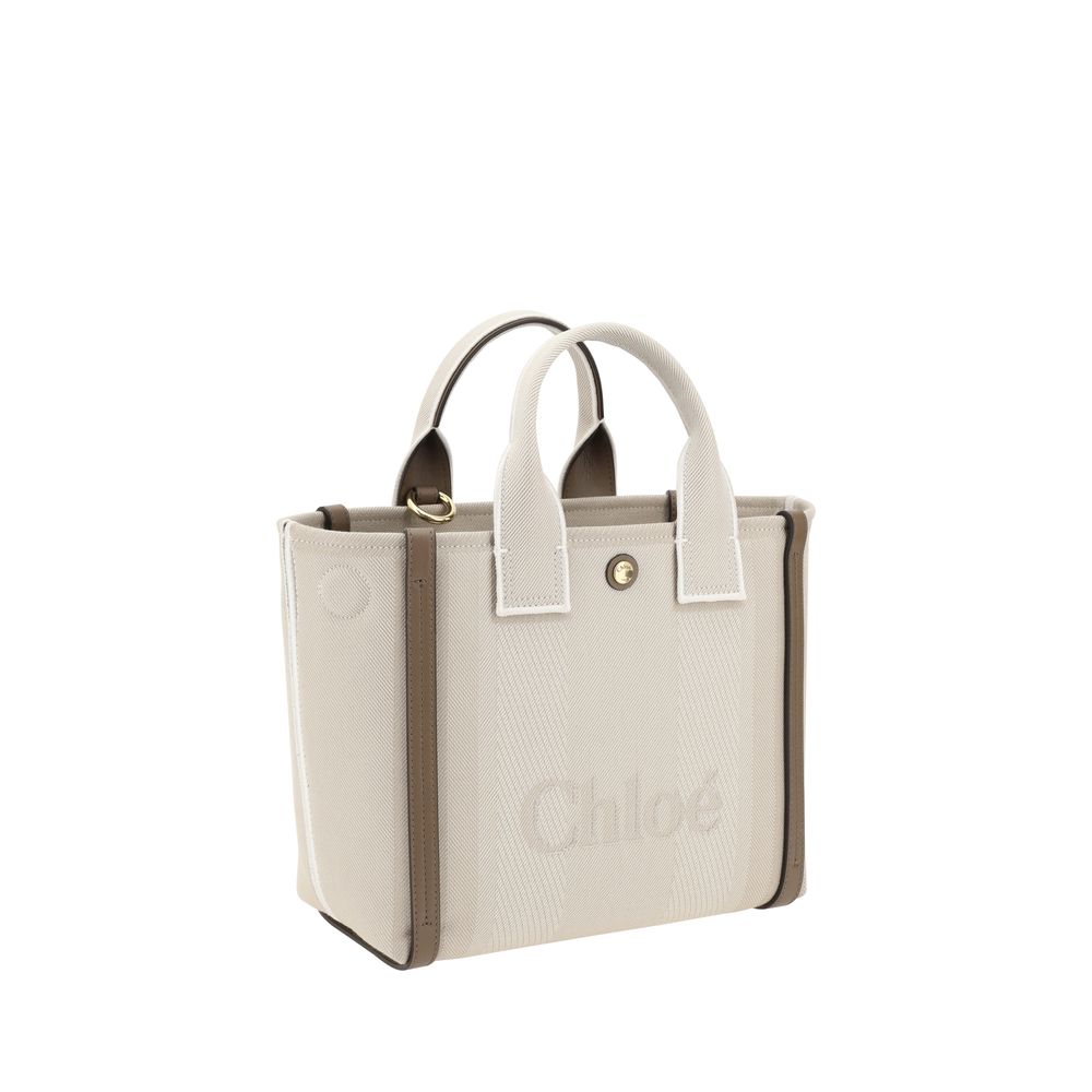 Бежева памучна чанта през рамо от Chloé