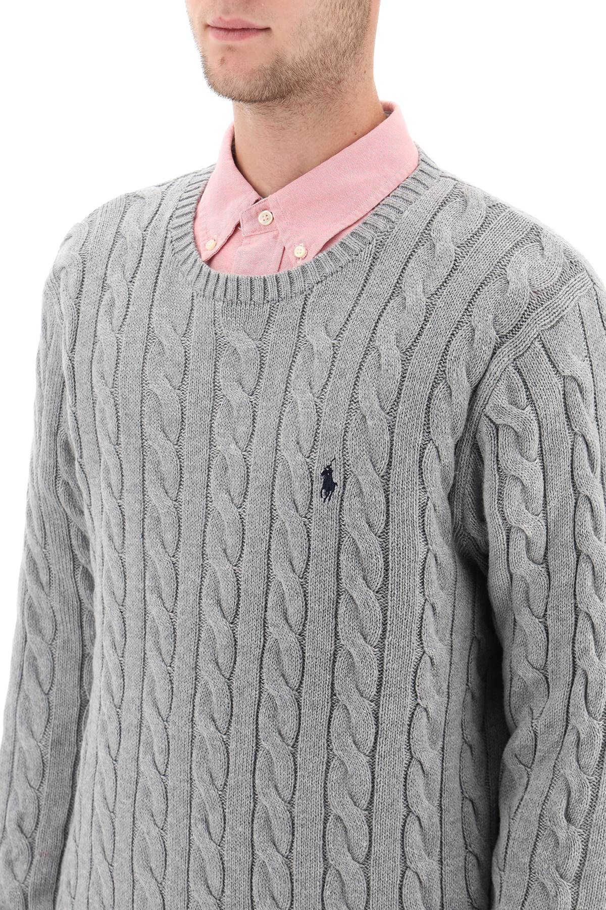 Памучен пуловер с плетена материя Polo Ralph Lauren