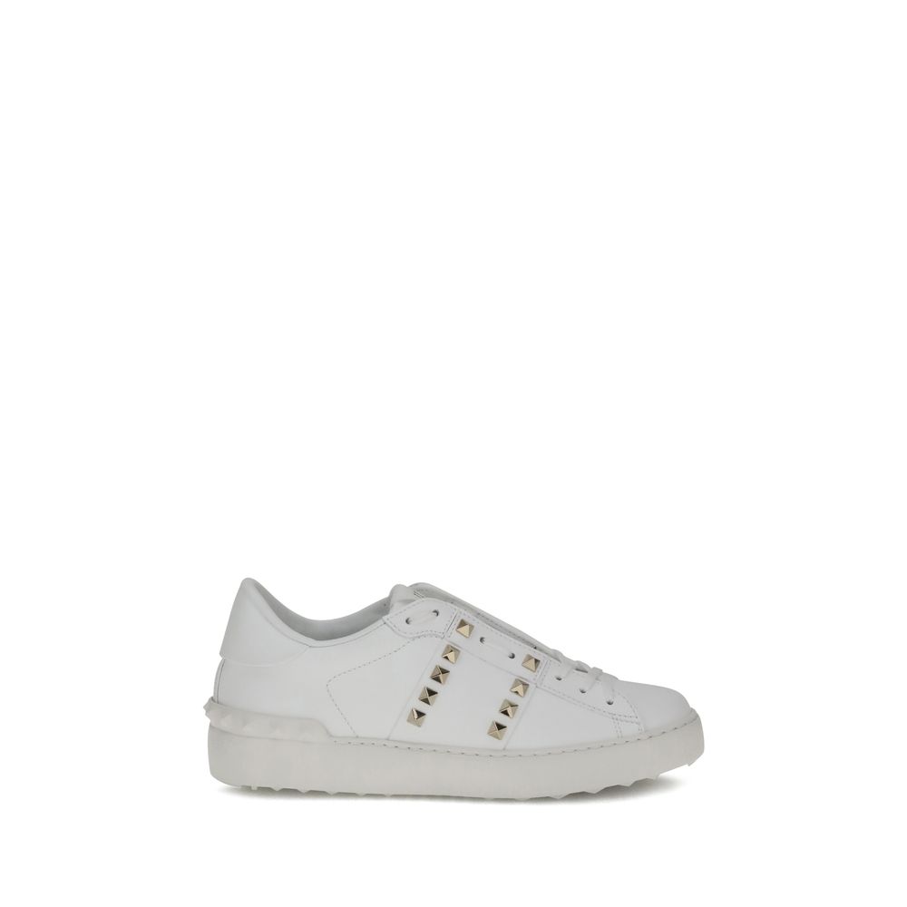 Бели кецове от телешка кожа, модел Taurus Low Top, на Valentino Garavani