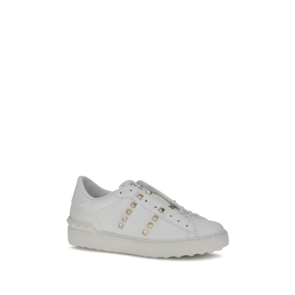 Бели кецове от телешка кожа, модел Taurus Low Top, на Valentino Garavani