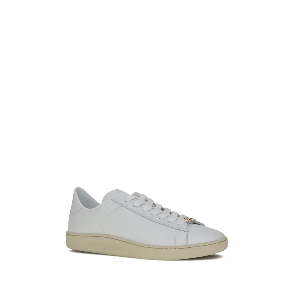 Бели кецове от телешка кожа, модел Taurus Low Top, на Valentino Garavani