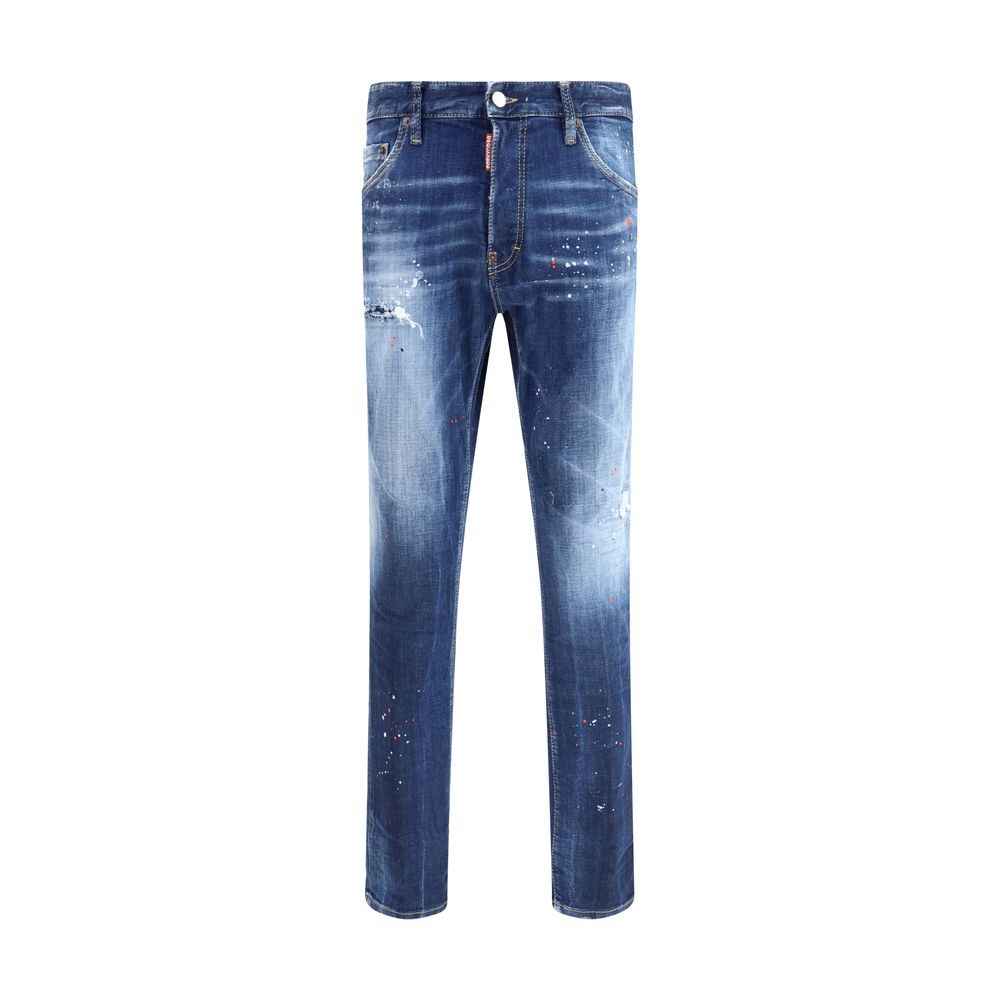 Dsquared² Blue Cotton Slim Fit Jeans