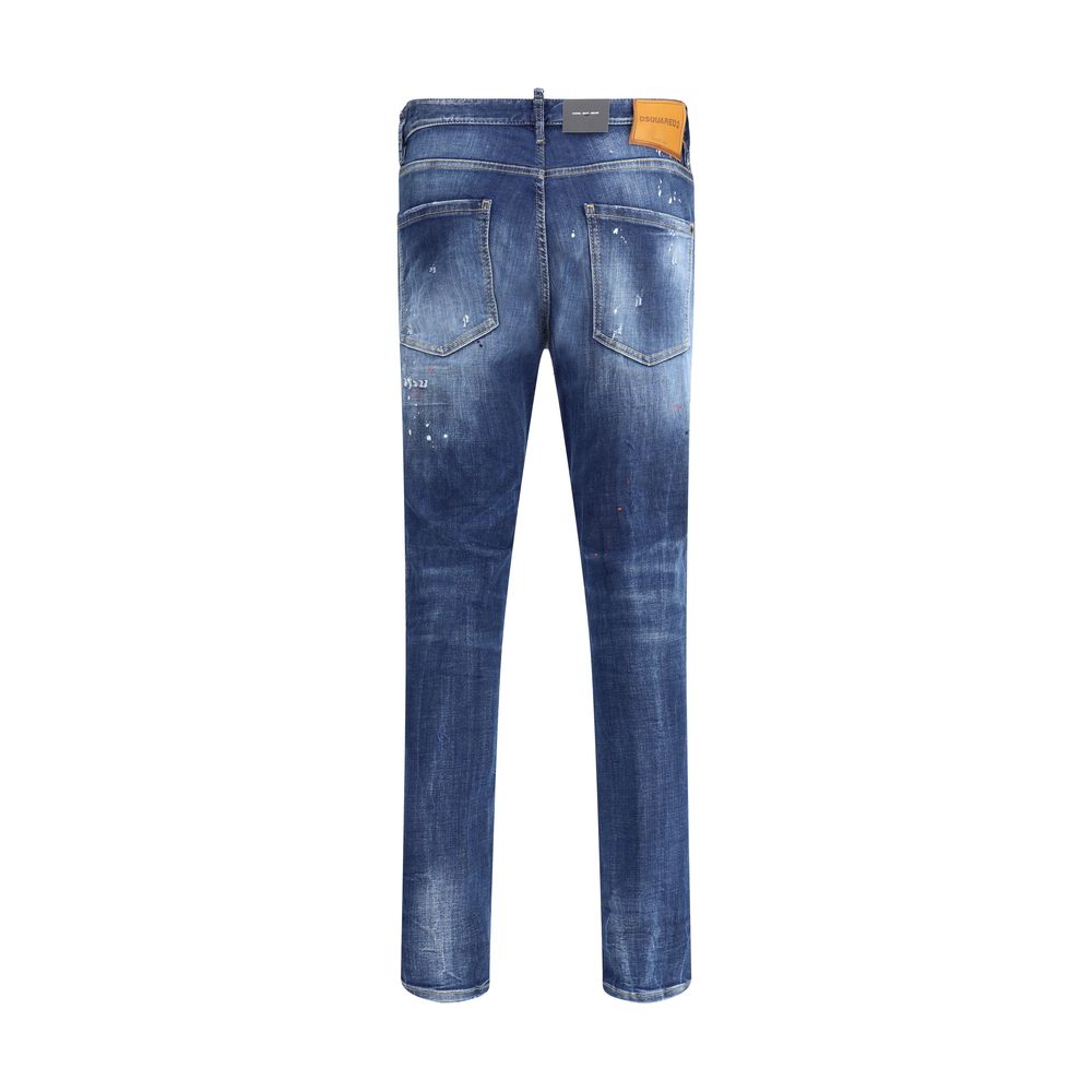 Dsquared² Blue Cotton Slim Fit Jeans