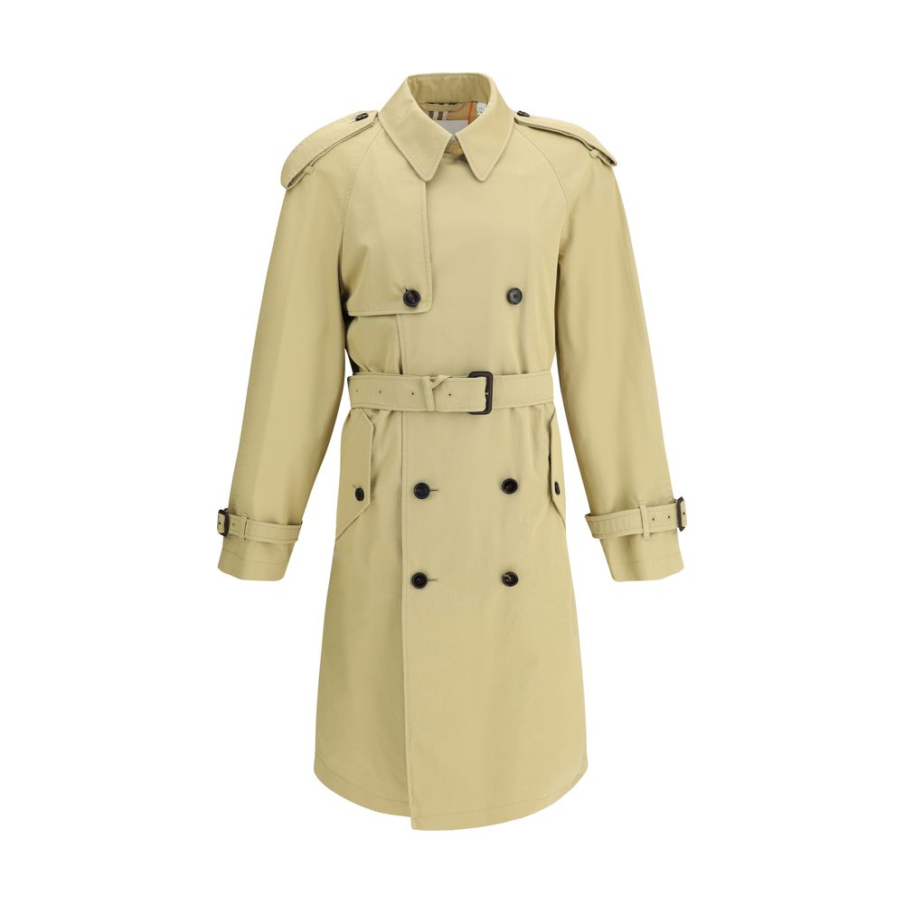 Бежово пастелно палто от памук на Burberry