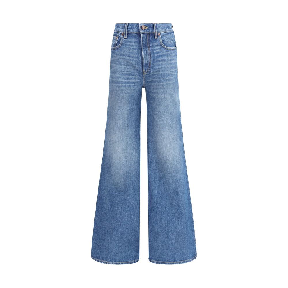 Сини памучни джинси с разширени крачоли от Chloé