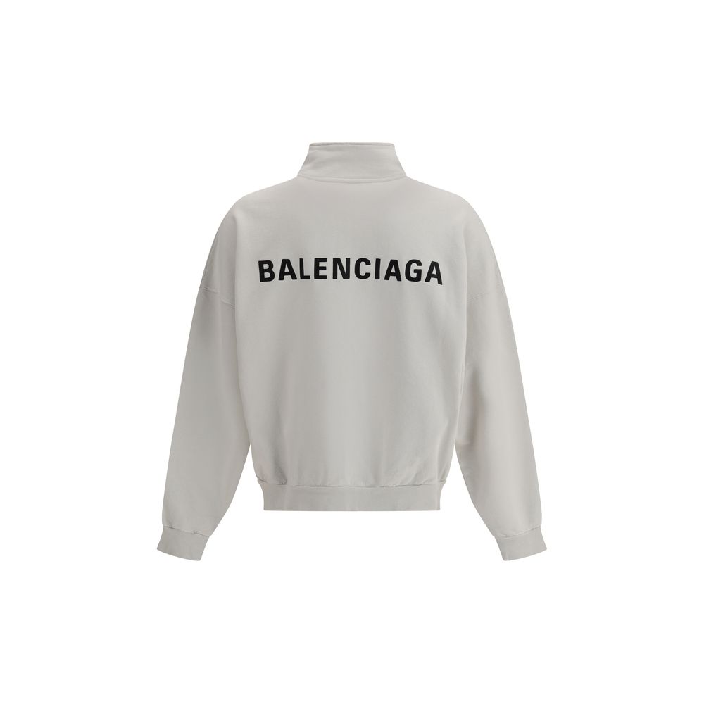 Бела памучна тениска с качулка Balenciaga