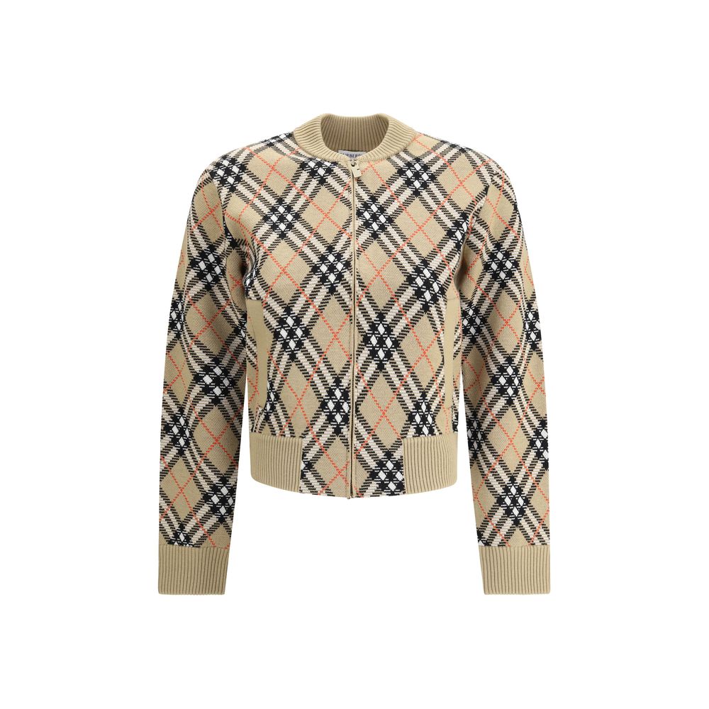 Бежов кадиган от вълна на Burberry