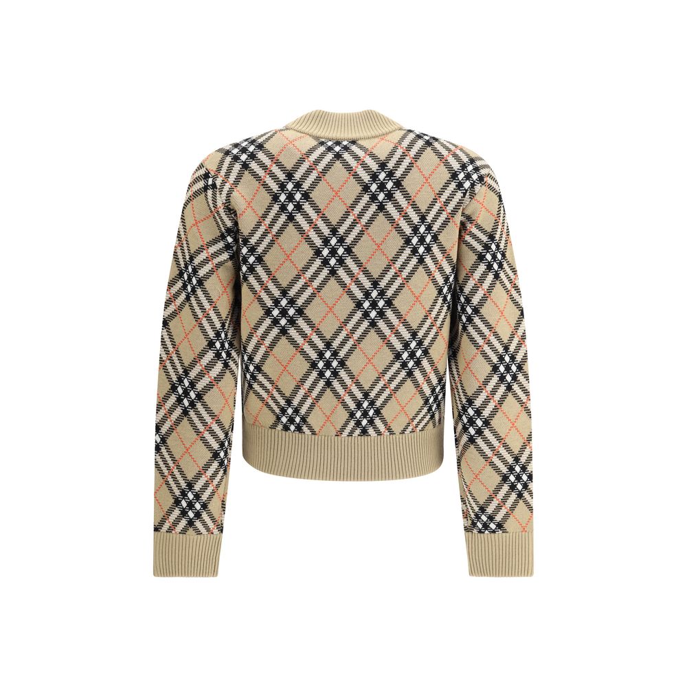 Бежов кадиган от вълна на Burberry