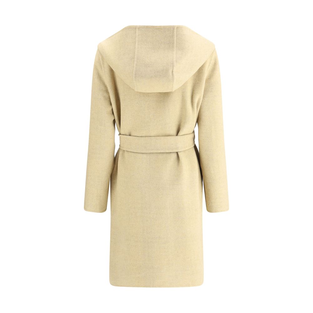 Бежово палто от вълна на Burberry