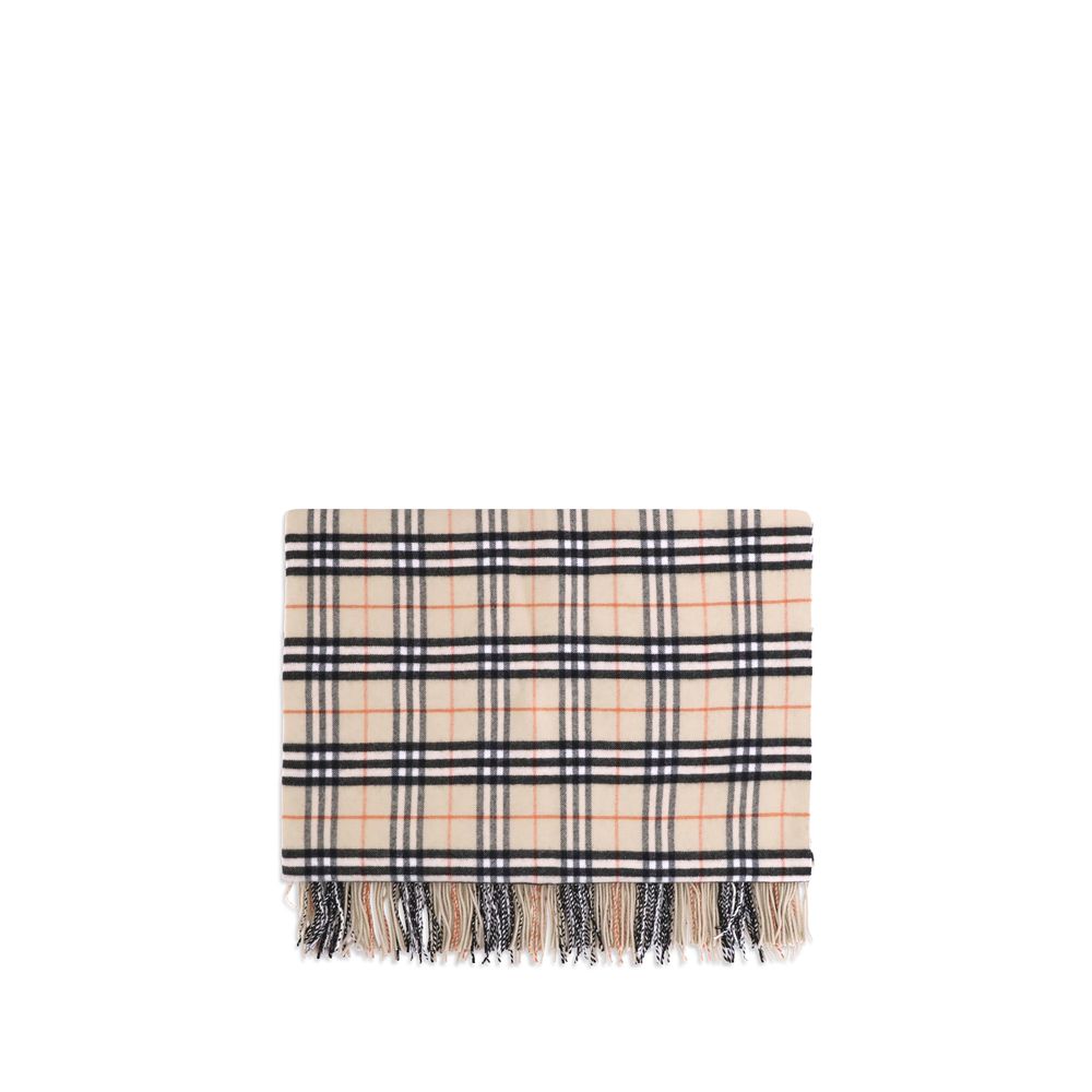 Бежов шал от вълна на Burberry