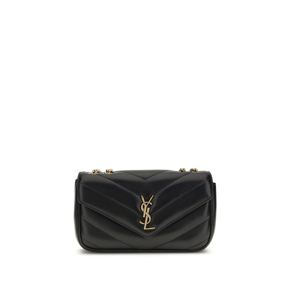 Чанта през рамо Saint Laurent от черна овча кожа Ovis Aries Aries