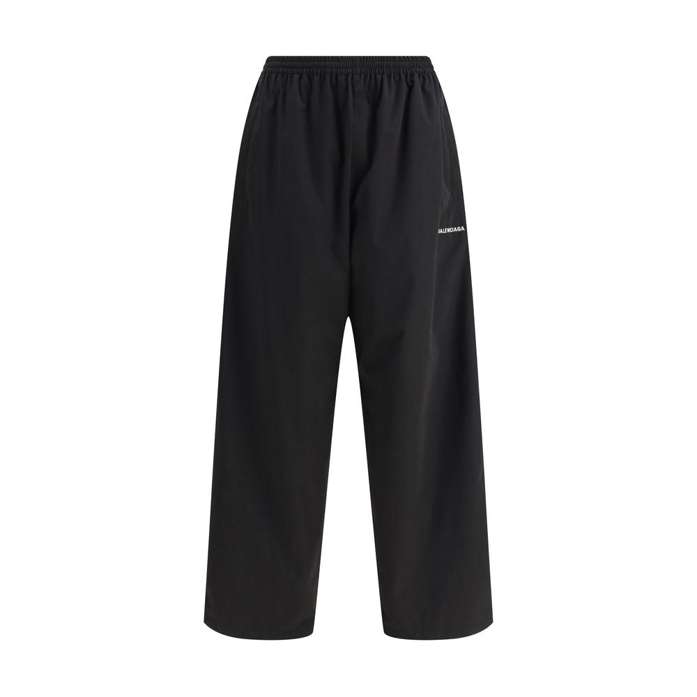 Balenciaga Black Polyester Casual Pants