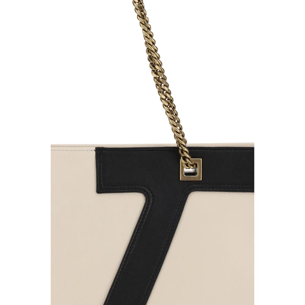 Valentino Garavani Cream Lamb Ovis Aries Aries Shoulder Bag