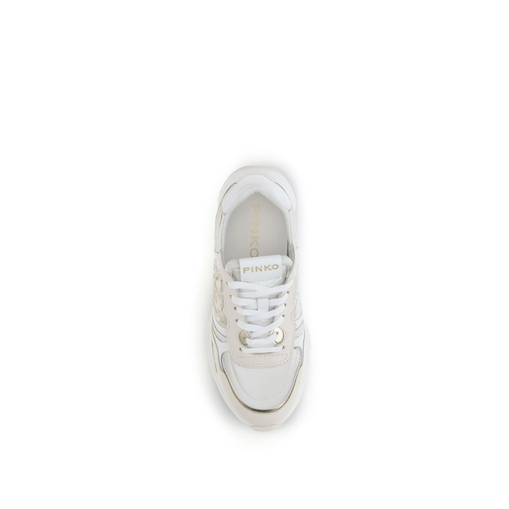 PINKO White Cotton Athletic Sneakers