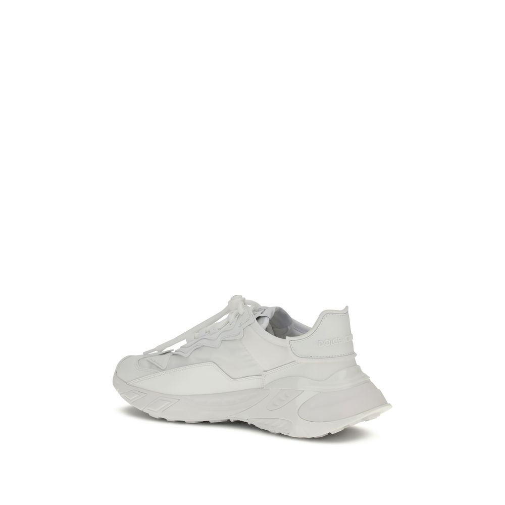 Dolce & Gabbana White Polyamide Athletic Sneakers